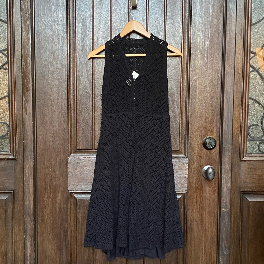 Anthropology Classic Knit Black Dress